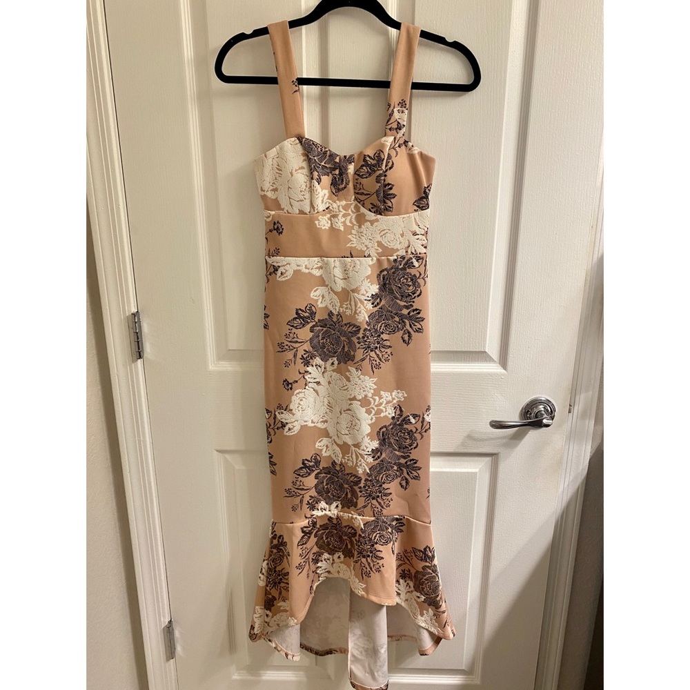 New Blush Pink High-Low Midi Dress. Size S.